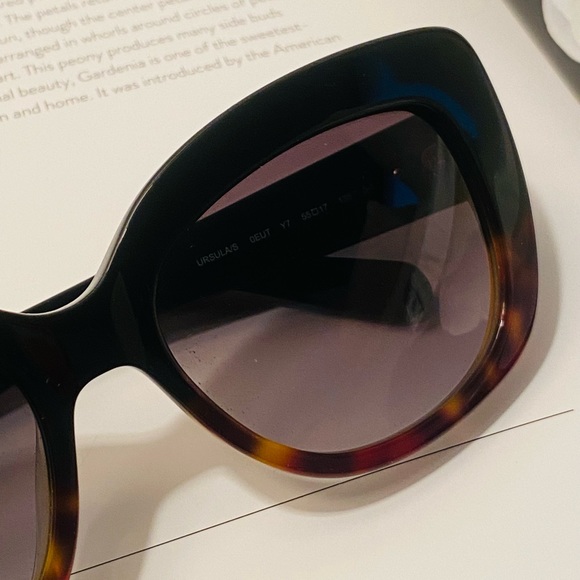 Like NEW! Kate Spade Black & Tortoise Large Cateye Sunglasses - Picture 7 of 15